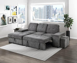 Kevin Grey Sectional With Pull-Out Bed by Happy Homes at Eve Furniture