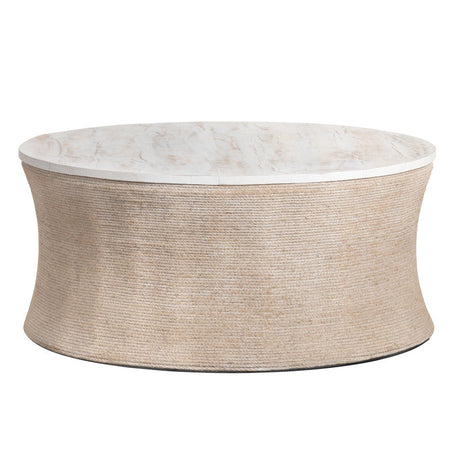 Key Largo Tan/White Cocktail Table by Crestview at Eve Furniture