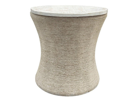 Key Largo Tan/White End Table by Crestview at Eve Furniture