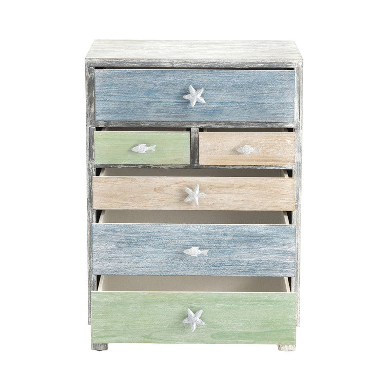 Key West Gray/Blue Chest by Crestview at Eve Furniture