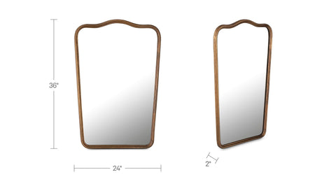 Keyes Mirror Brass by Moe's Home at Eve Furniture