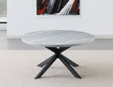 Keyla Faux-Marble Round Cocktail Table by Steve Silver at Eve Furniture