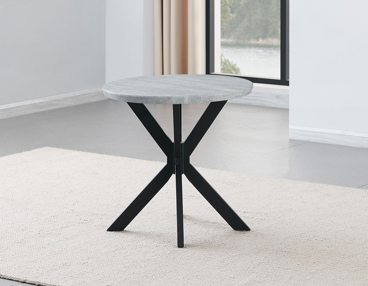 Keyla Faux-Marble Round End Table