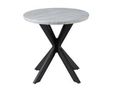 Keyla Faux-Marble Round End Table