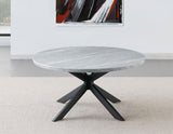 Keyla Faux-Marble Round Cocktail Table by Steve Silver at Eve Furniture