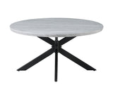 Keyla Faux-Marble Round Cocktail Table by Steve Silver at Eve Furniture