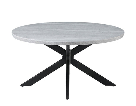 Keyla Faux-Marble Round Cocktail Table by Steve Silver at Eve Furniture