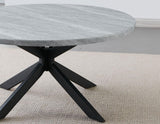 Keyla Faux-Marble Round Cocktail Table by Steve Silver at Eve Furniture