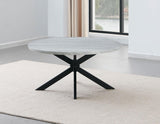 Keyla Faux-Marble Round Cocktail Table by Steve Silver at Eve Furniture