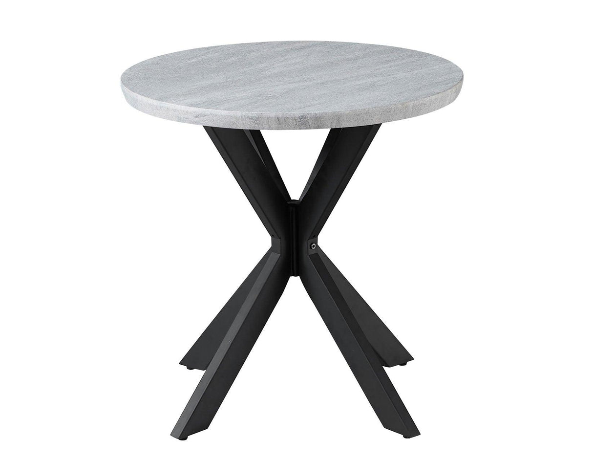 Keyla Faux-Marble Round End Table by Steve Silver at Eve Furniture