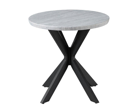 Keyla Faux-Marble Round End Table by Steve Silver at Eve Furniture