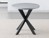 Keyla Faux-Marble Round End Table by Steve Silver at Eve Furniture