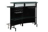 Keystone Black Glass Top Bar Unit by Coaster at Eve Furniture