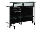 Keystone Black Glass Top Bar Unit by Coaster at Eve Furniture