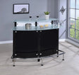 Keystone Black Glass Top Bar Unit by Coaster at Eve Furniture