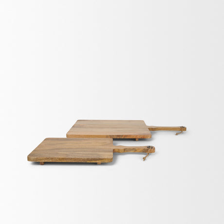 Khana Natural Solid Wood Square Serving Boards by Mercana at Eve Furniture