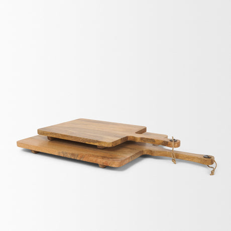 Khana Natural Solid Wood Square Serving Boards by Mercana at Eve Furniture