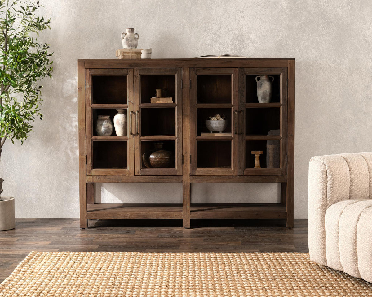 Kharga 4 Door Display Cabinet by Classic Home at Eve Furniture
