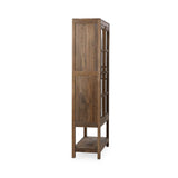 Kharga Natural Tall Display Cabinet by Classic Home at Eve Furniture