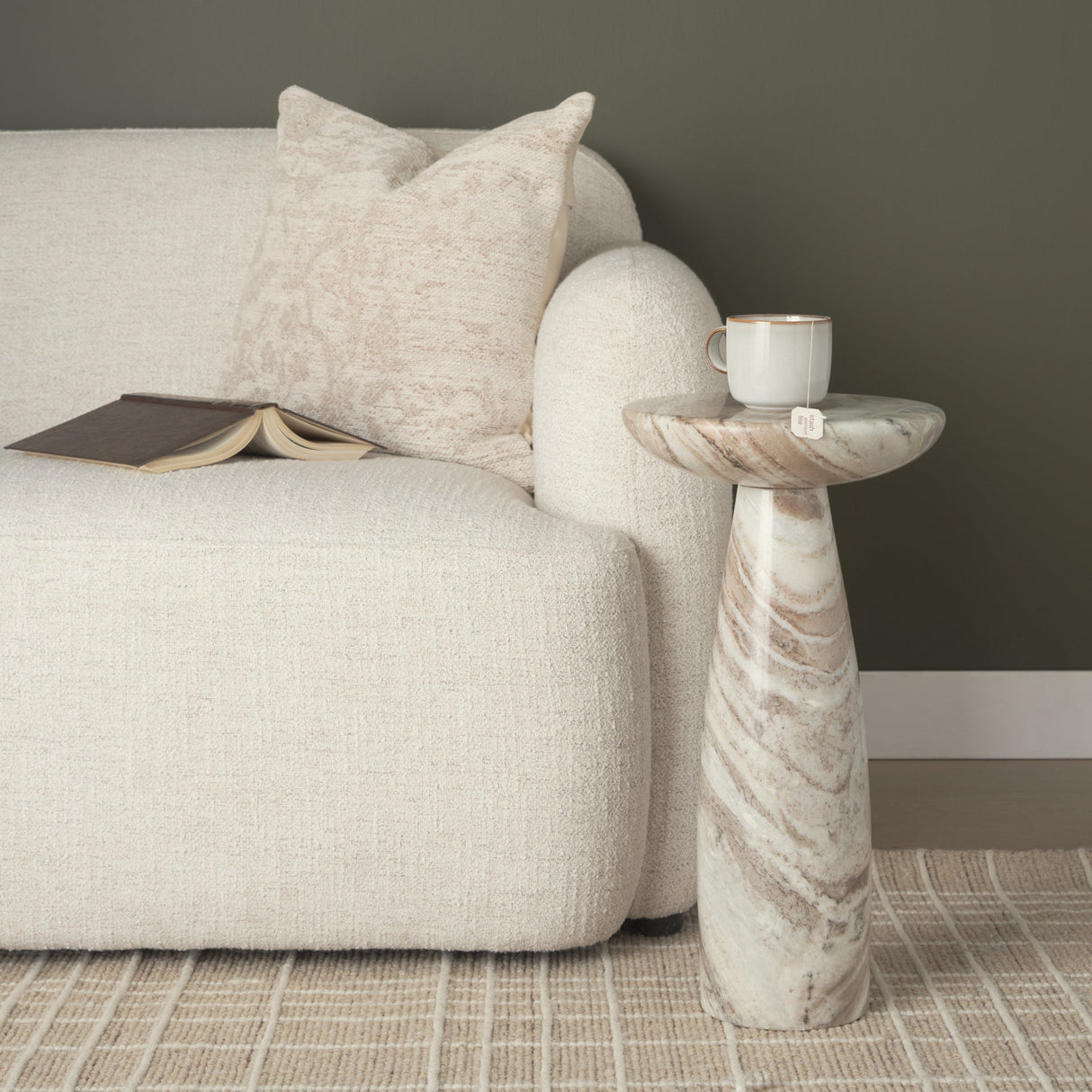 Khloe Cream Square Pillow Cover by Mercana at Eve Furniture