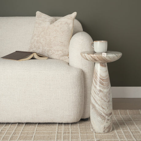 Khloe Cream Square Pillow Cover by Mercana at Eve Furniture
