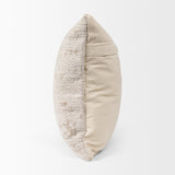 Khloe Cream Square Pillow Cover w/Down Filler, Set of 2 by Mercana at Eve Furniture