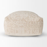 Khloe Large Cream Pouf by Mercana at Eve Furniture