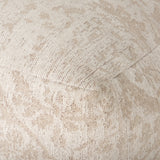 Khloe Large Cream Pouf by Mercana at Eve Furniture