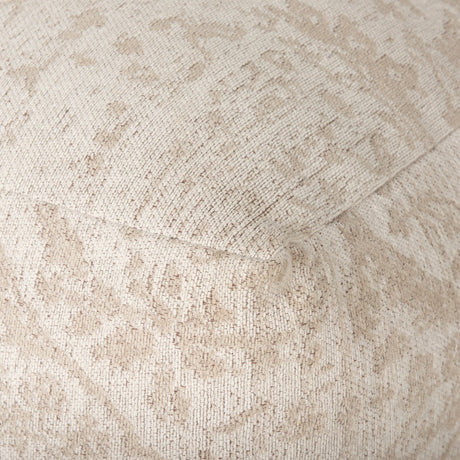 Khloe Large Cream Pouf by Mercana at Eve Furniture