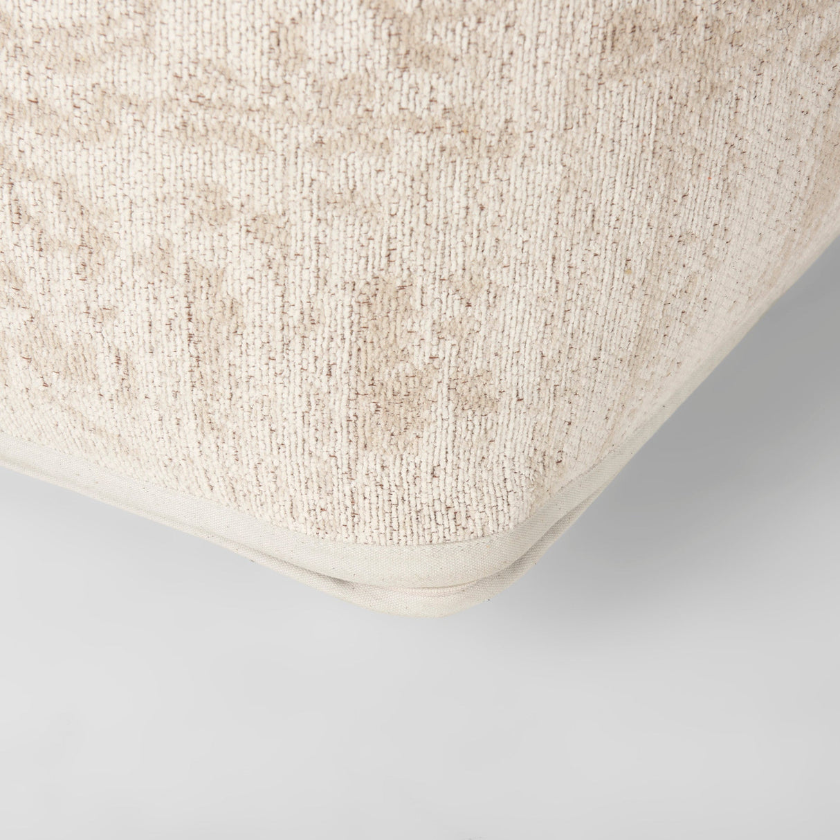 Khloe Large Cream Pouf by Mercana at Eve Furniture