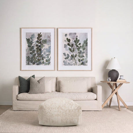 Khloe Large Cream Pouf by Mercana at Eve Furniture
