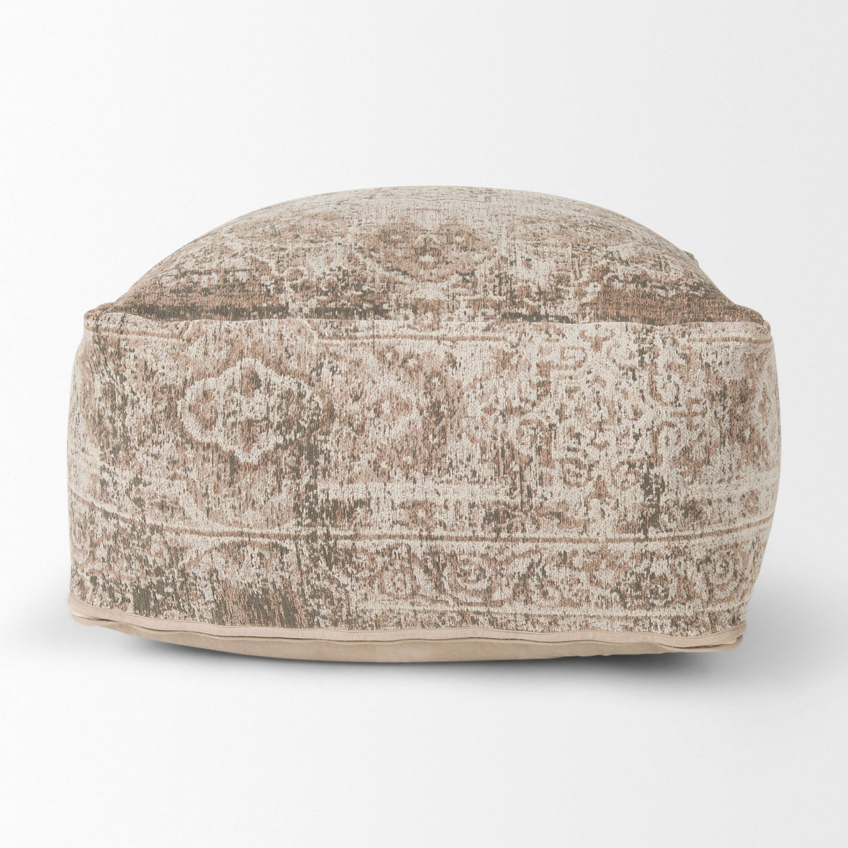 Khloe Large Taupe Pouf by Mercana at Eve Furniture