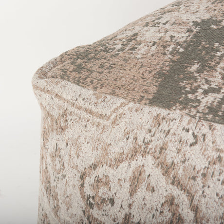 Khloe Large Taupe Pouf by Mercana at Eve Furniture