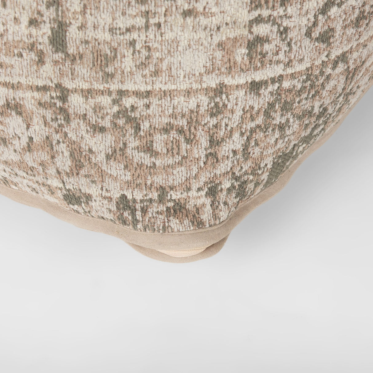 Khloe Large Taupe Pouf by Mercana at Eve Furniture