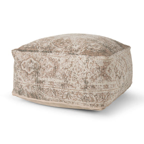Khloe Large Taupe Pouf by Mercana at Eve Furniture