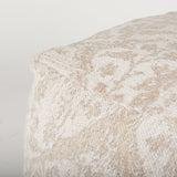 Khloe Small Cream Pouf by Mercana at Eve Furniture