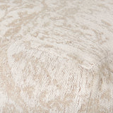 Khloe Small Cream Pouf by Mercana at Eve Furniture
