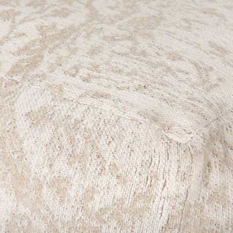 Khloe Small Cream Pouf by Mercana at Eve Furniture