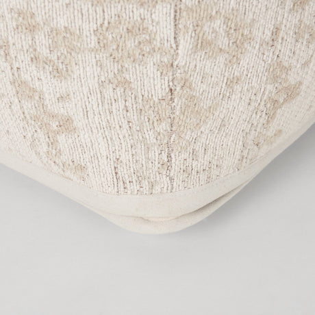 Khloe Small Cream Pouf by Mercana at Eve Furniture