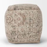 Khloe Small Taupe Pouf by Mercana at Eve Furniture