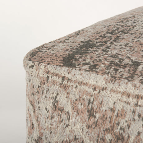 Khloe Small Taupe Pouf by Mercana at Eve Furniture