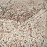 Khloe Small Taupe Pouf by Mercana at Eve Furniture