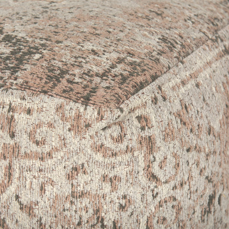 Khloe Small Taupe Pouf by Mercana at Eve Furniture