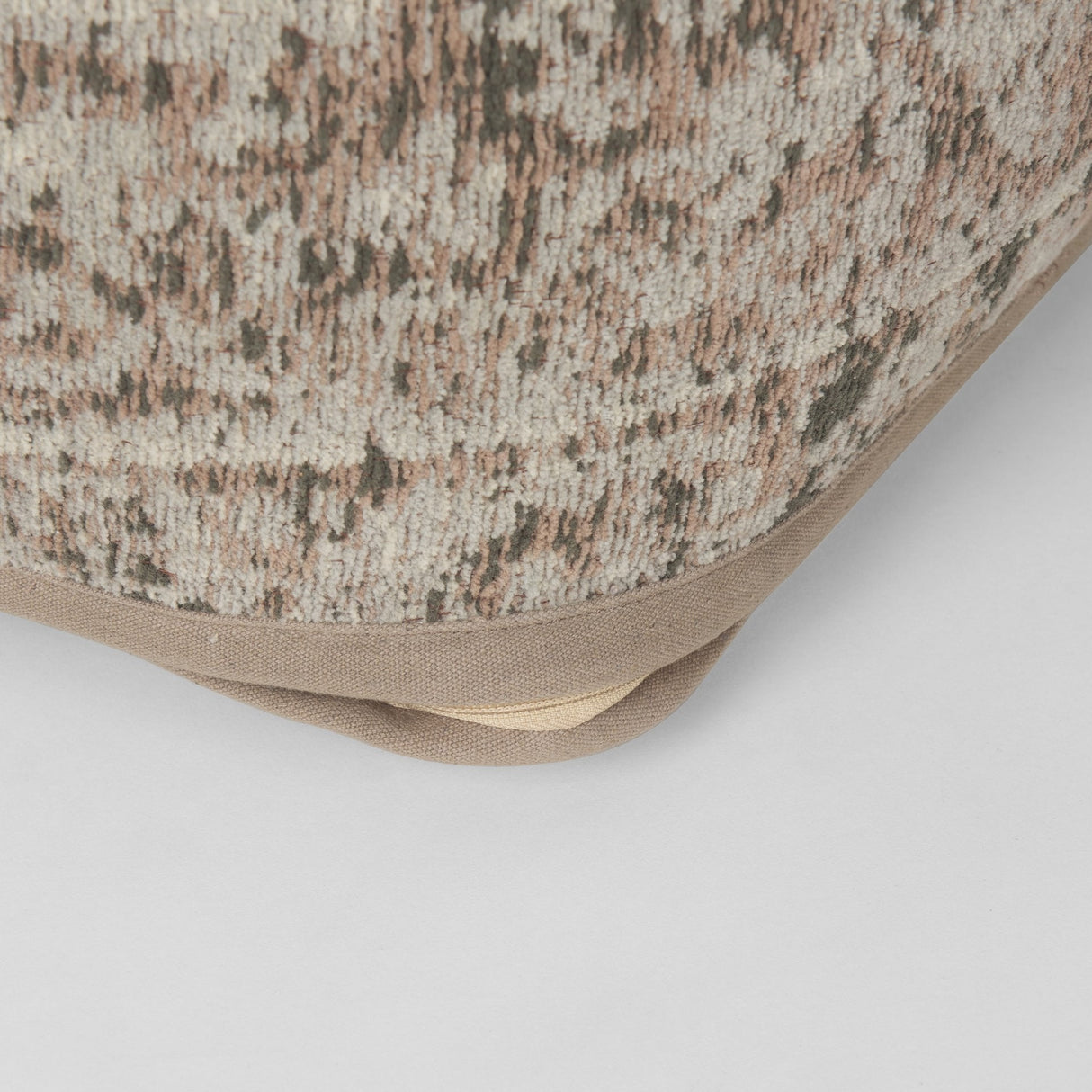 Khloe Small Taupe Pouf by Mercana at Eve Furniture