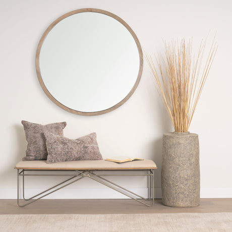 Khloe Taupe Square Pillow Cover by Mercana at Eve Furniture