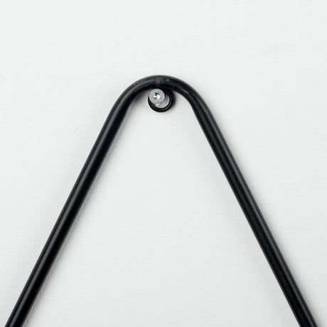 Khufu Set of Three Brown Wood W/ Black Metal Triangular Hanging Shelves by Mercana at Eve Furniture