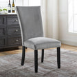 Kian Black/Light Gray Side Chair Set of 2 by Furniture of America at Eve Furniture