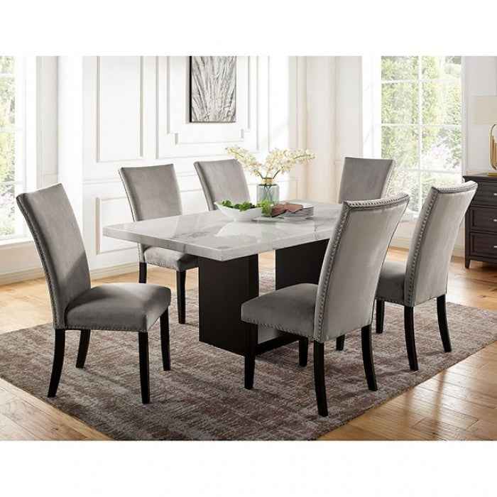 Kian White/Black/Beige 7-Piece Dining Room Set