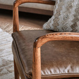 Kiannah Accent Chair - Barrel Brown by Classic Home at Eve Furniture