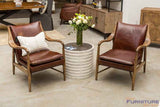 Kiannah Barrel Brown Arm Chair by Classic Home at Eve Furniture